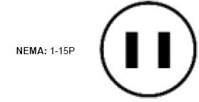 Leviton 101-WP 15 Amp, 125 Volt, NEMA 1-15P, 2P, 2W, Plug, Straight Blade, Residential Grade, Polarized, Non-Grounding, White