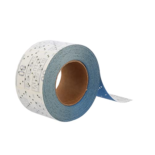 3M Stikit Blue Abrasive Sheet Roll, 36217, No Hole, 2.75 in x 20 yd, 80+ Grade, Automotive Sanding Roll Sandpaper for Coating Removal, Body Repair, Auto Sanding
