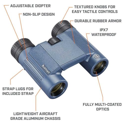 Bushnell H2O 10x42mm Binoculars, Waterproof and Fogproof Binoculars for Boating, Hiking, and Camping, Multi
