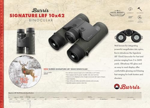 Burris Optics 10x42 Signature HD Laser Rangefinding Binoculars for Hunting, Shooting, Birdwatching and More.