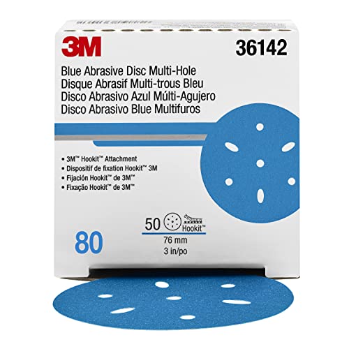 3M Stikit Blue Abrasive Sheet Roll, 36217, No Hole, 2.75 in x 20 yd, 80+ Grade, Automotive Sanding Roll Sandpaper for Coating Removal, Body Repair, Auto Sanding