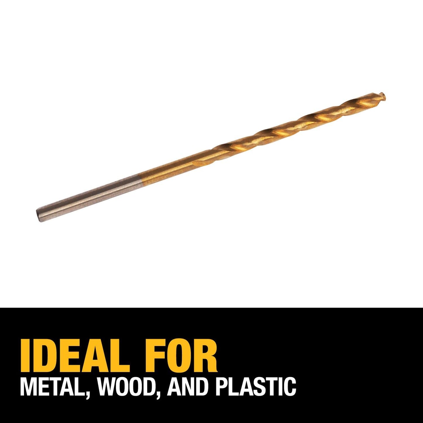 DEWALT DW1305 5/64-Inch Titanium Nitride Split Point Twist Drill Bit,Gold