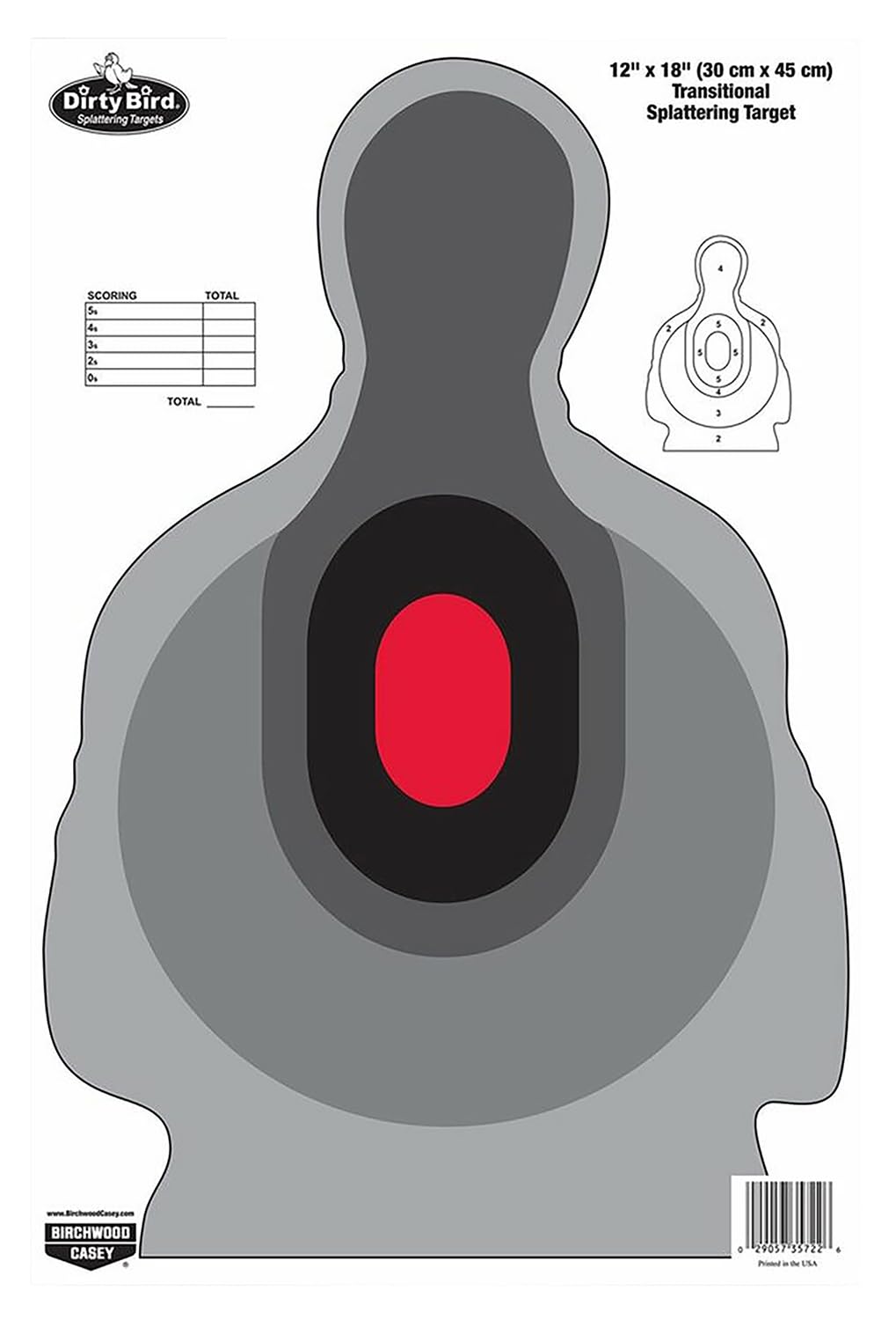 Birchwood Casey Non-Adhesive Dirty Bird 12"x18" Splattering Targets Practice Shooting for Indoor and Outdoor Use