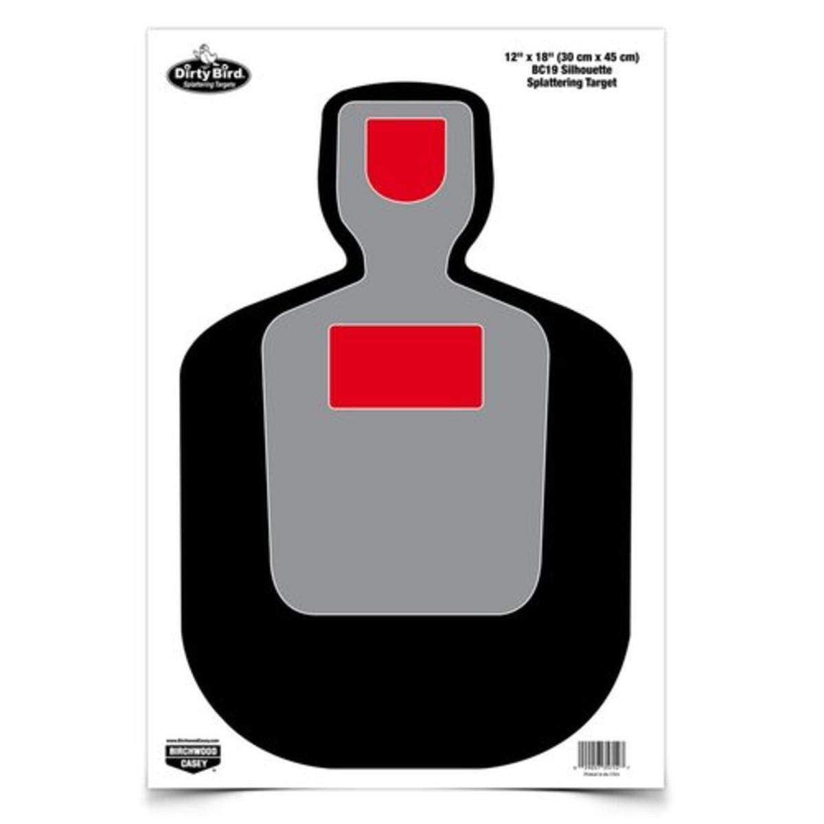 Birchwood Casey Non-Adhesive Dirty Bird 12"x18" Splattering Targets Practice Shooting for Indoor and Outdoor Use