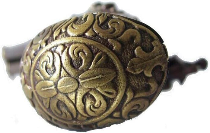 French 18th Century 3 Barrel Flintlock Pistol with Brass Finish/Wood