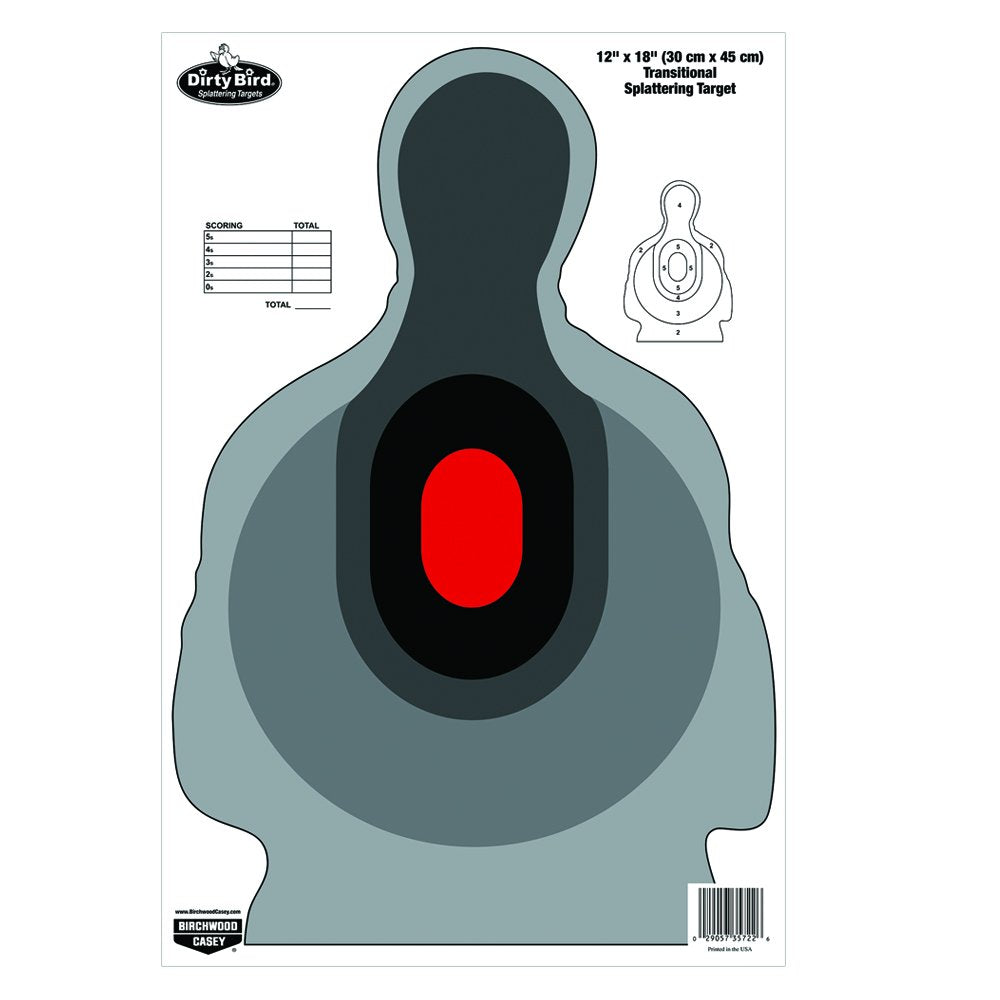 Birchwood Casey Non-Adhesive Dirty Bird 12"x18" Splattering Targets Practice Shooting for Indoor and Outdoor Use