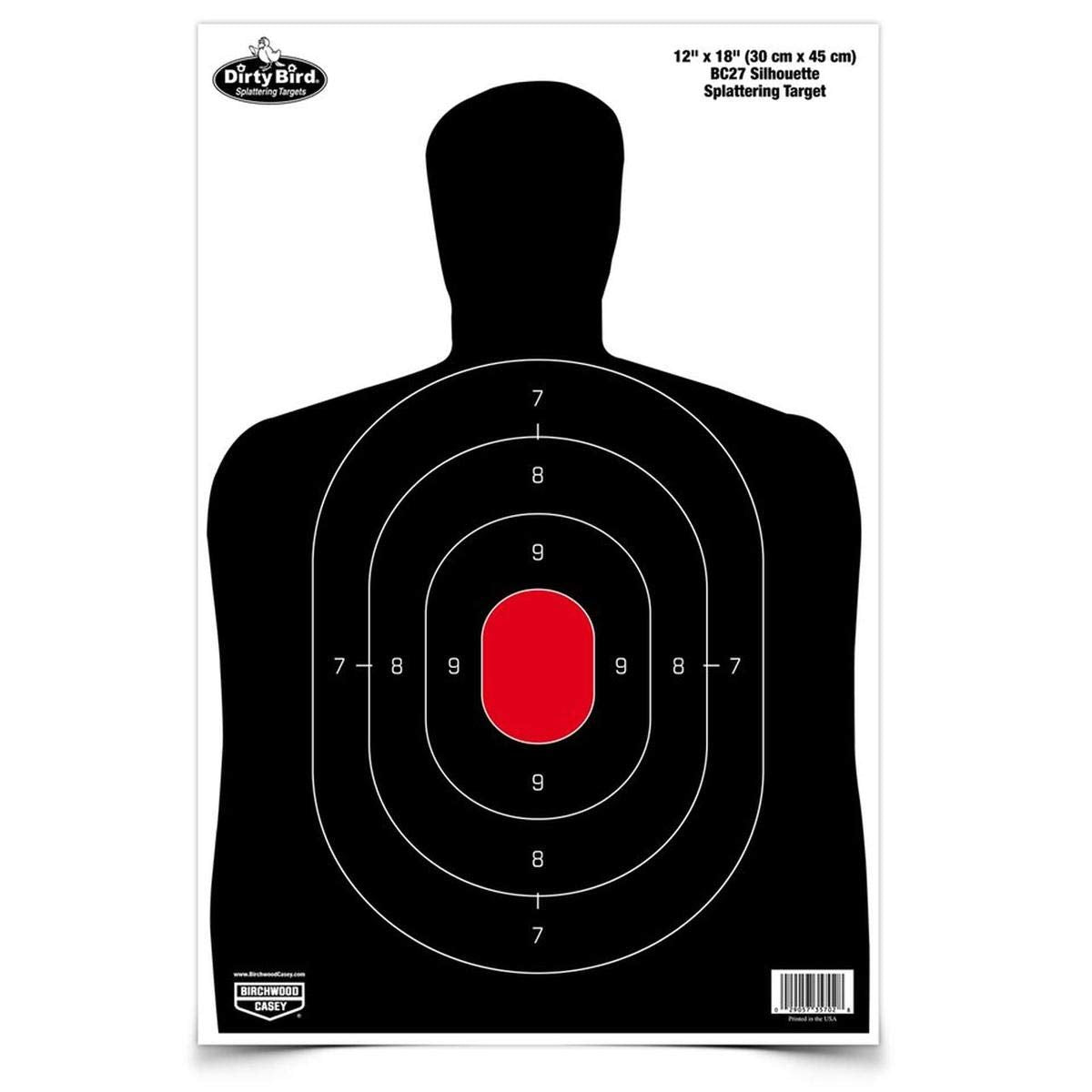 Birchwood Casey Non-Adhesive Dirty Bird 12"x18" Splattering Targets Practice Shooting for Indoor and Outdoor Use