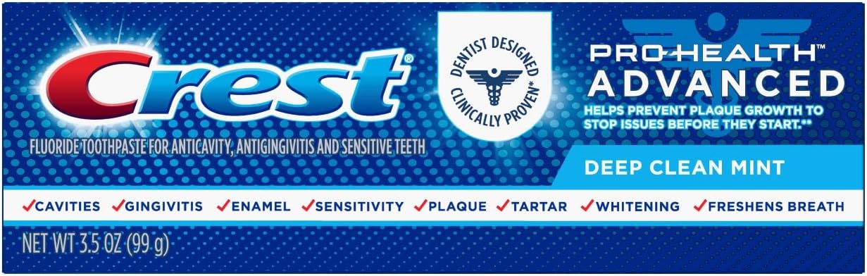 Crest Pro-Health Advanced Extra Deep Clean Mint Toothpaste3.5 oz.(Pack of 3)