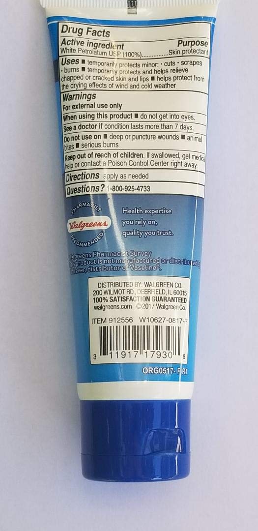 Walgreens Petroleum Jelly Tube Unscented 2.5 oz 2pk