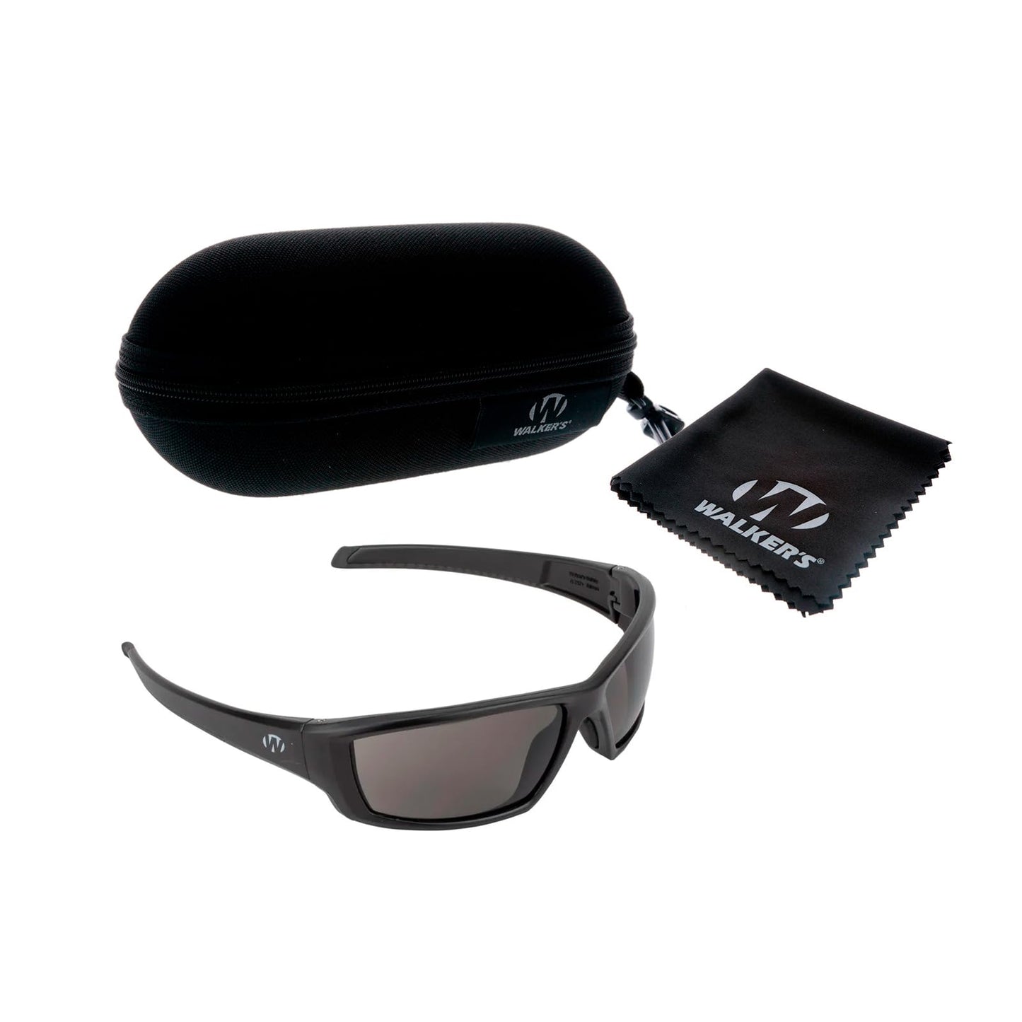 Walker's IKON Vector Full Frame Shooting Glasses | Impact-Resistant Non-Slip Frame Hunting Shooting Eyesight Protection Glasses, Microfiber Lens Cloth & Carry Case Included