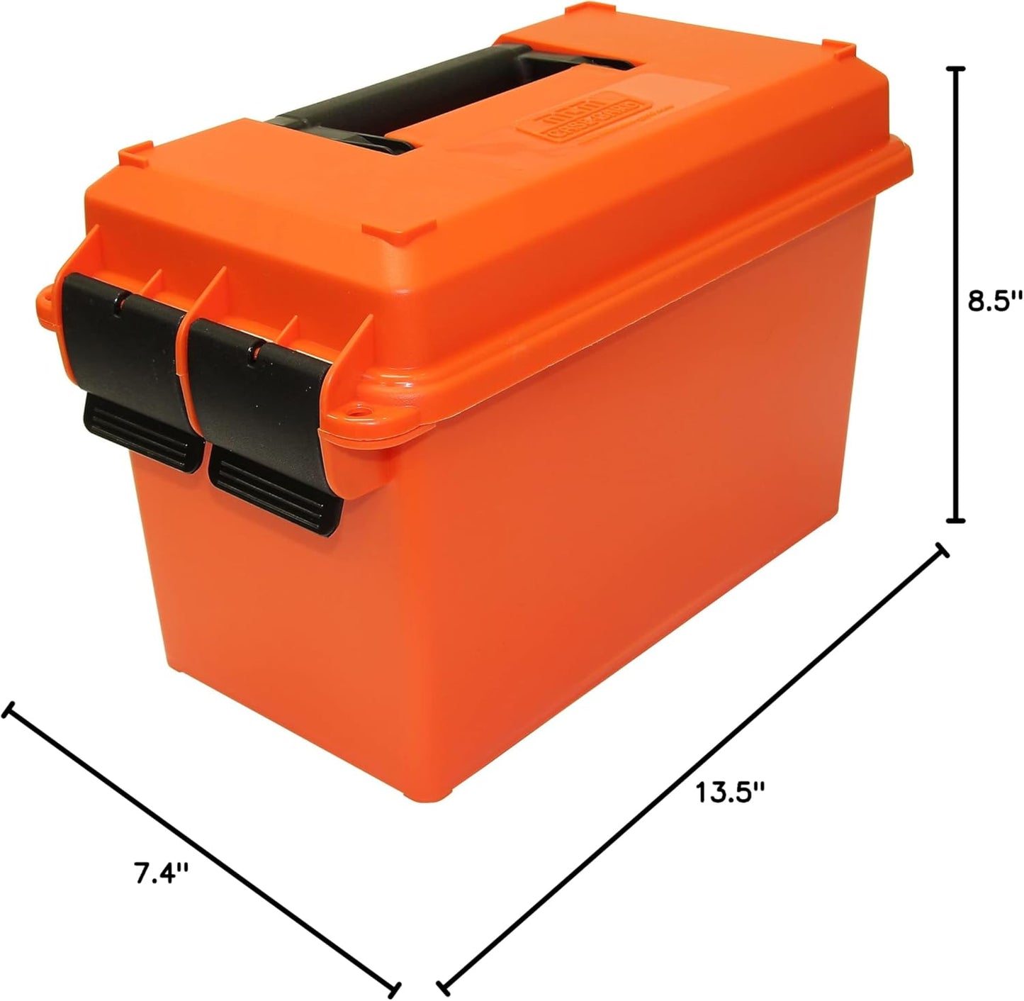MTM AC50C-35 Ammo Can, 50-Caliber, Heavy-Duty Dual Latching System, Rugged Polypropylene Plastic, O-Ring Seal System, Water Resistant, Bulk Ammo Storage, USA Made, Orange