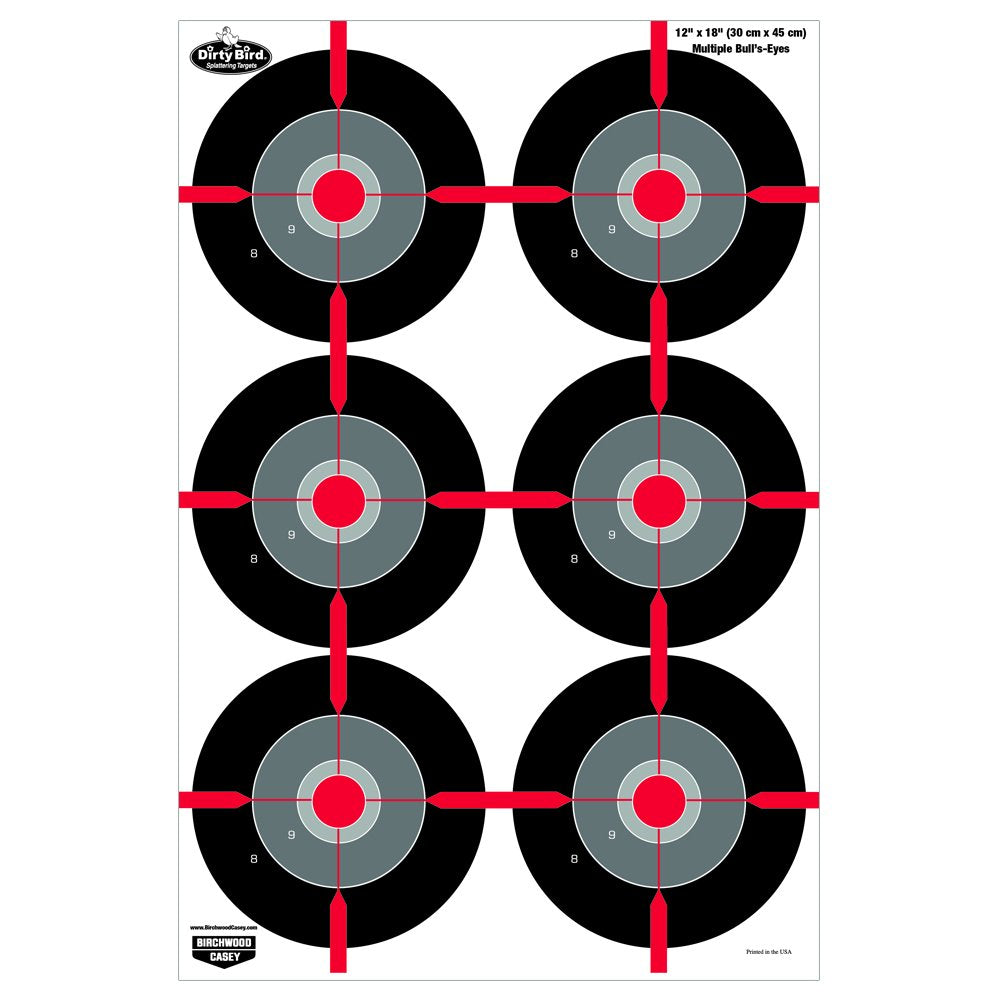 Birchwood Casey Non-Adhesive Dirty Bird 12"x18" Splattering Targets Practice Shooting for Indoor and Outdoor Use