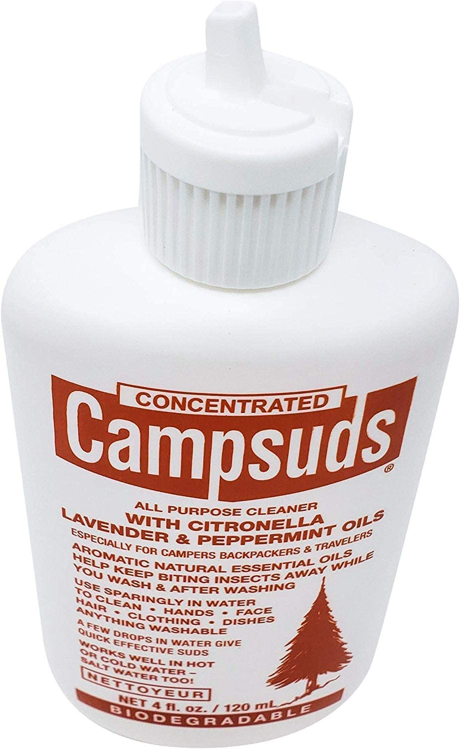 Sierra Dawn Campsuds Biodegradable Soap with Insect Deterrent Citronella, Lavender, Peppermint Oils (4 Ounce, 3 Bottles)