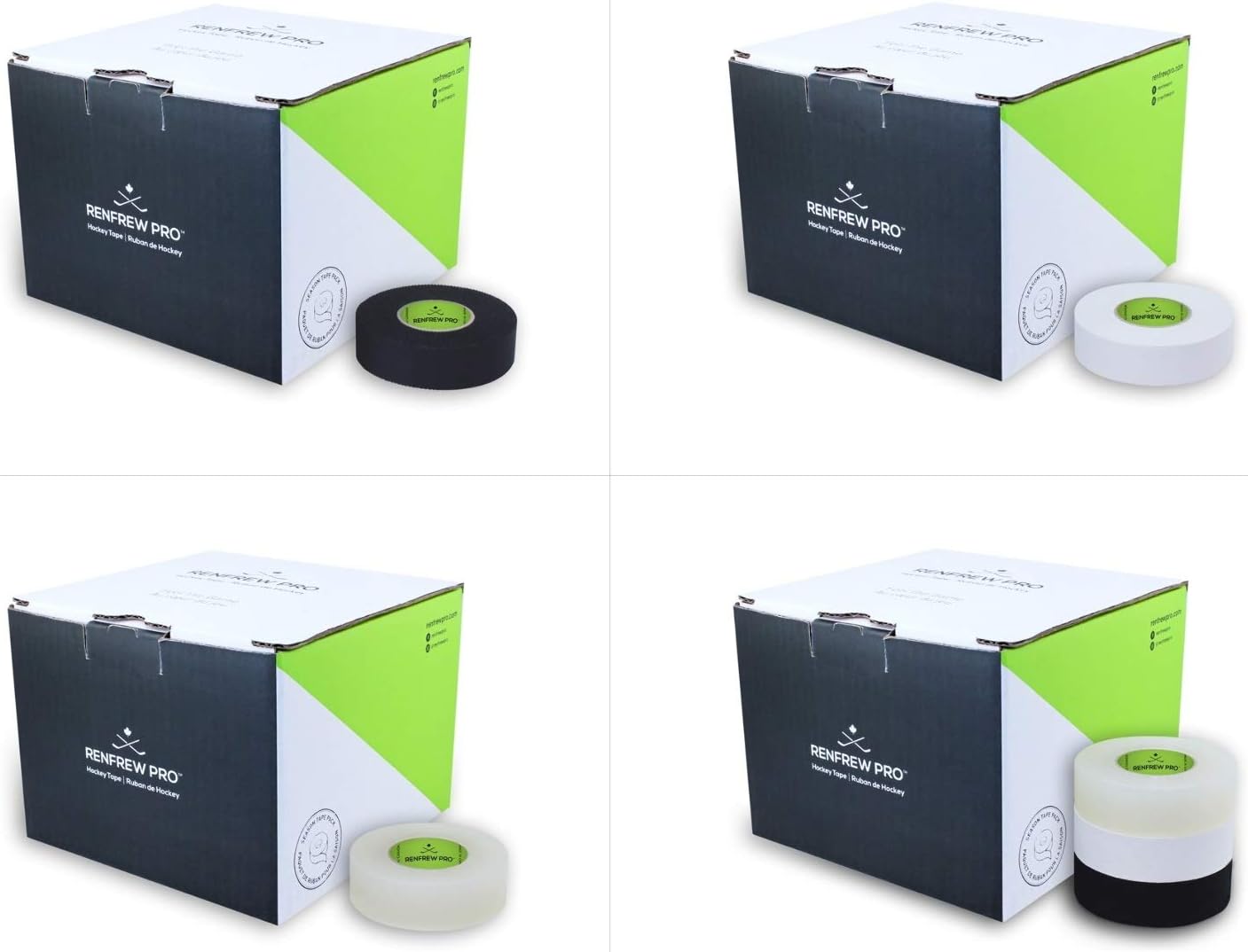 Renfrew PRO Season Tape Pack - 20 Rolls, Pro-Blade Hockey Stick & Shin Pads Tape, 24mm x 18M, White