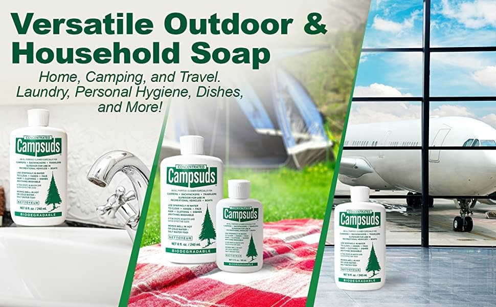 Sierra Dawn Outdoor Soap - Premium Biodegradable Camping & Backpacking Essential - All-Purpose Natural Soap for Dishes, Clothes & Personal Care - Trusted by Outdoor Enthusiasts, 16 Ounce