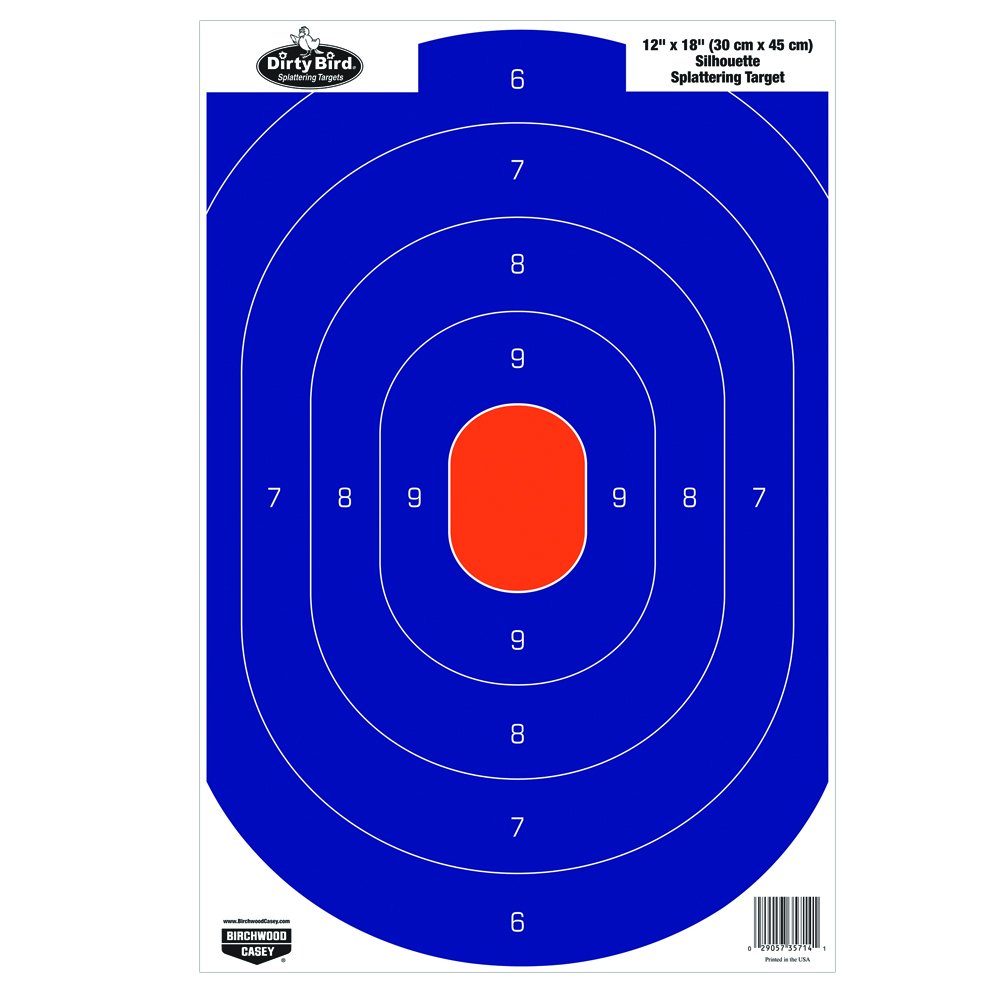 Birchwood Casey Non-Adhesive Dirty Bird 12"x18" Splattering Targets Practice Shooting for Indoor and Outdoor Use