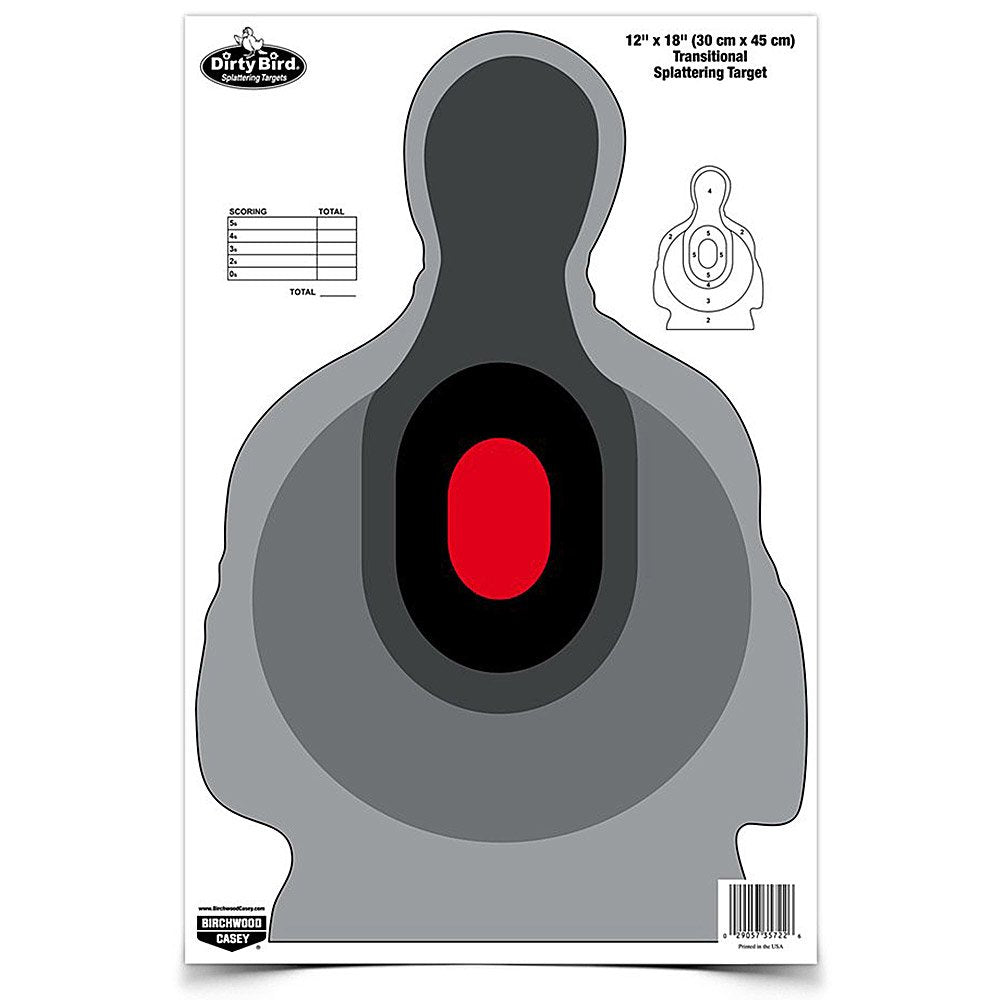 Birchwood Casey Non-Adhesive Dirty Bird 12"x18" Splattering Targets Practice Shooting for Indoor and Outdoor Use