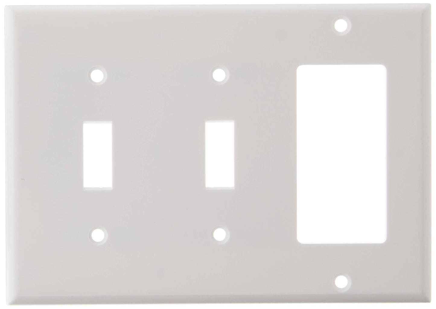 Leviton 80421-W 2-Toggle 1-Decora/GFCI Device Combination Wallplate
