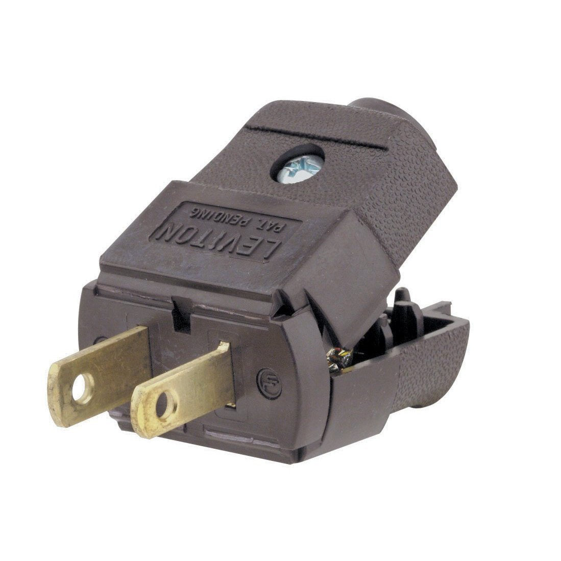 Leviton 101-WP 15 Amp, 125 Volt, NEMA 1-15P, 2P, 2W, Plug, Straight Blade, Residential Grade, Polarized, Non-Grounding, White