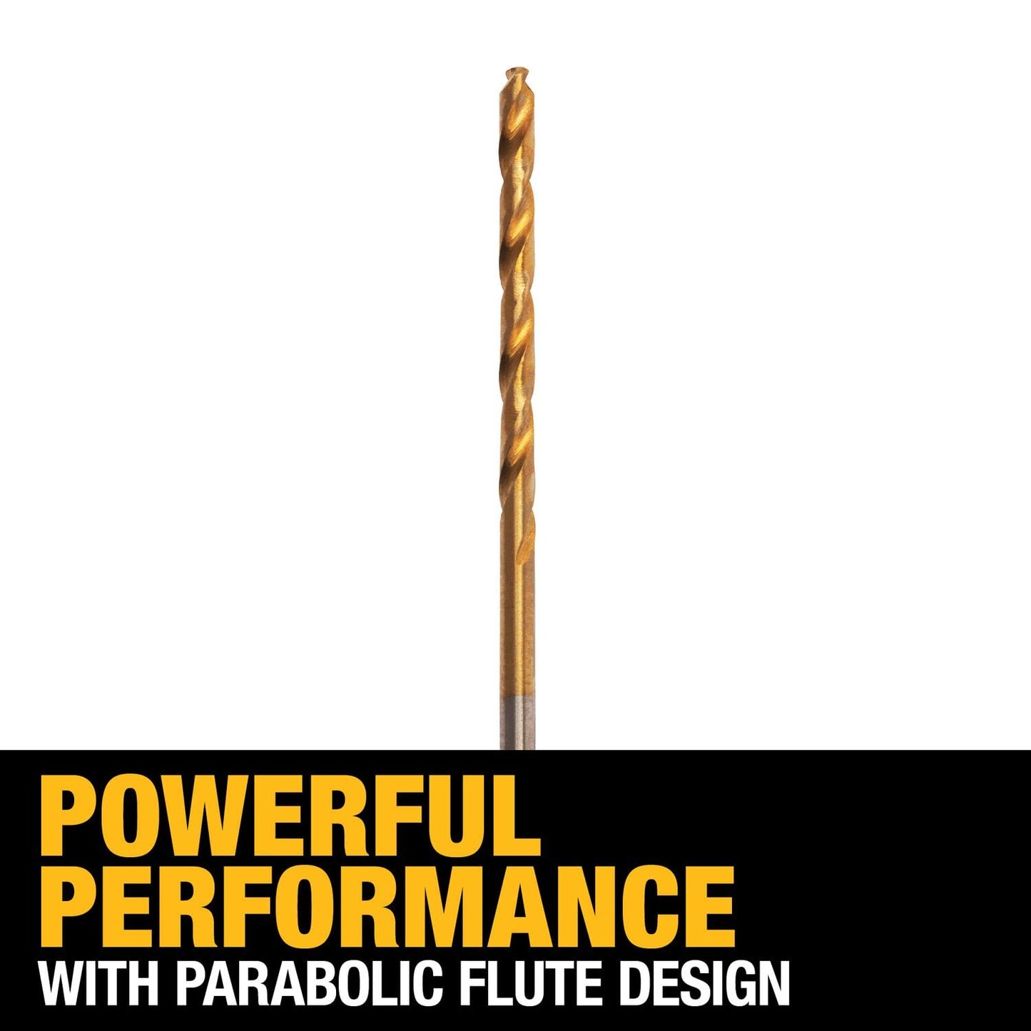 DEWALT DW1305 5/64-Inch Titanium Nitride Split Point Twist Drill Bit,Gold