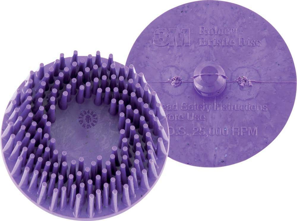 3M 07524 Roloc 2" x 5/8 Tapered Coarse Bristle Disc (Pack of 10) , Green