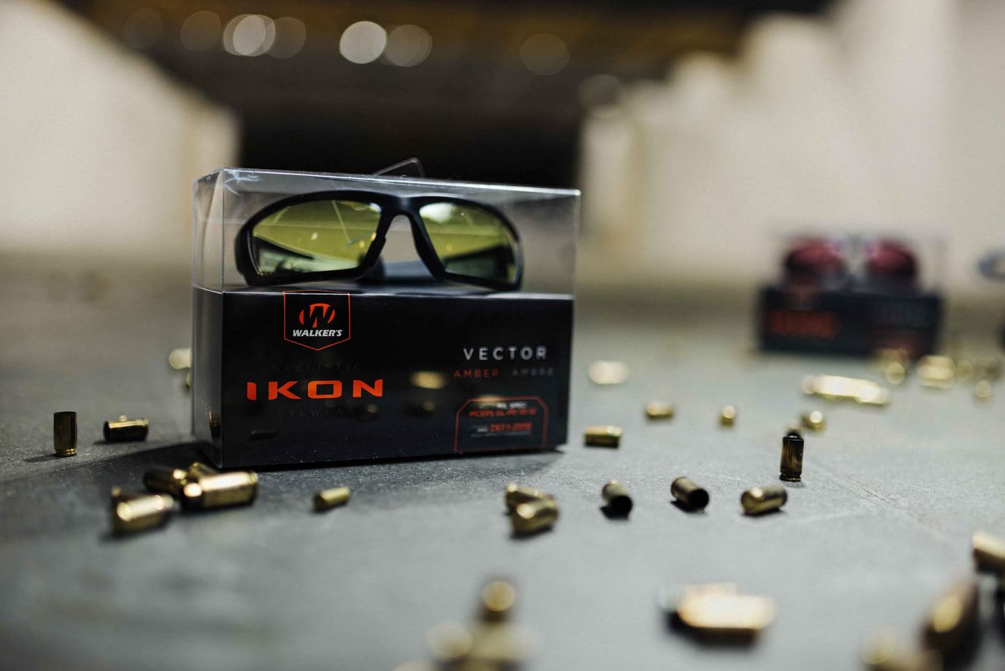 Walker's IKON Vector Full Frame Shooting Glasses | Impact-Resistant Non-Slip Frame Hunting Shooting Eyesight Protection Glasses, Microfiber Lens Cloth & Carry Case Included
