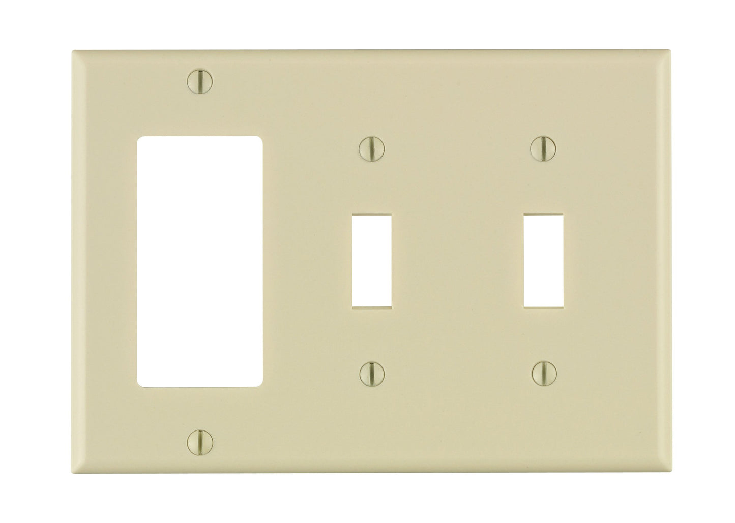 Leviton 80421-W 2-Toggle 1-Decora/GFCI Device Combination Wallplate