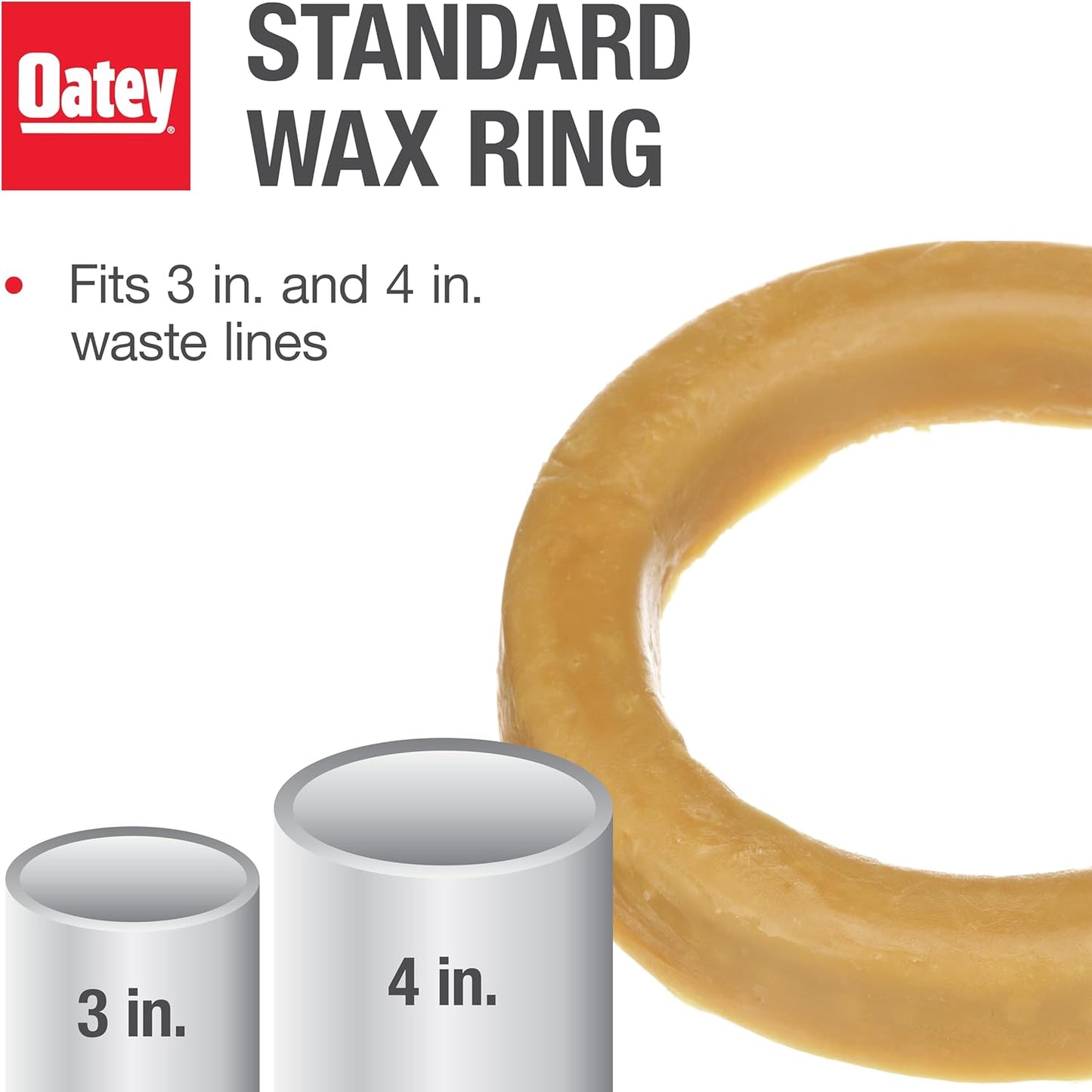 Oatey 31190 Heavy Duty Wax Bowl Ring, 3" or 4" waste lines