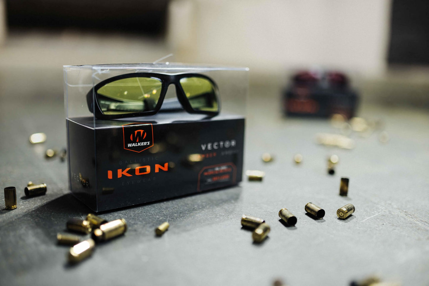 Walker's IKON Vector Full Frame Shooting Glasses | Impact-Resistant Non-Slip Frame Hunting Shooting Eyesight Protection Glasses, Microfiber Lens Cloth & Carry Case Included