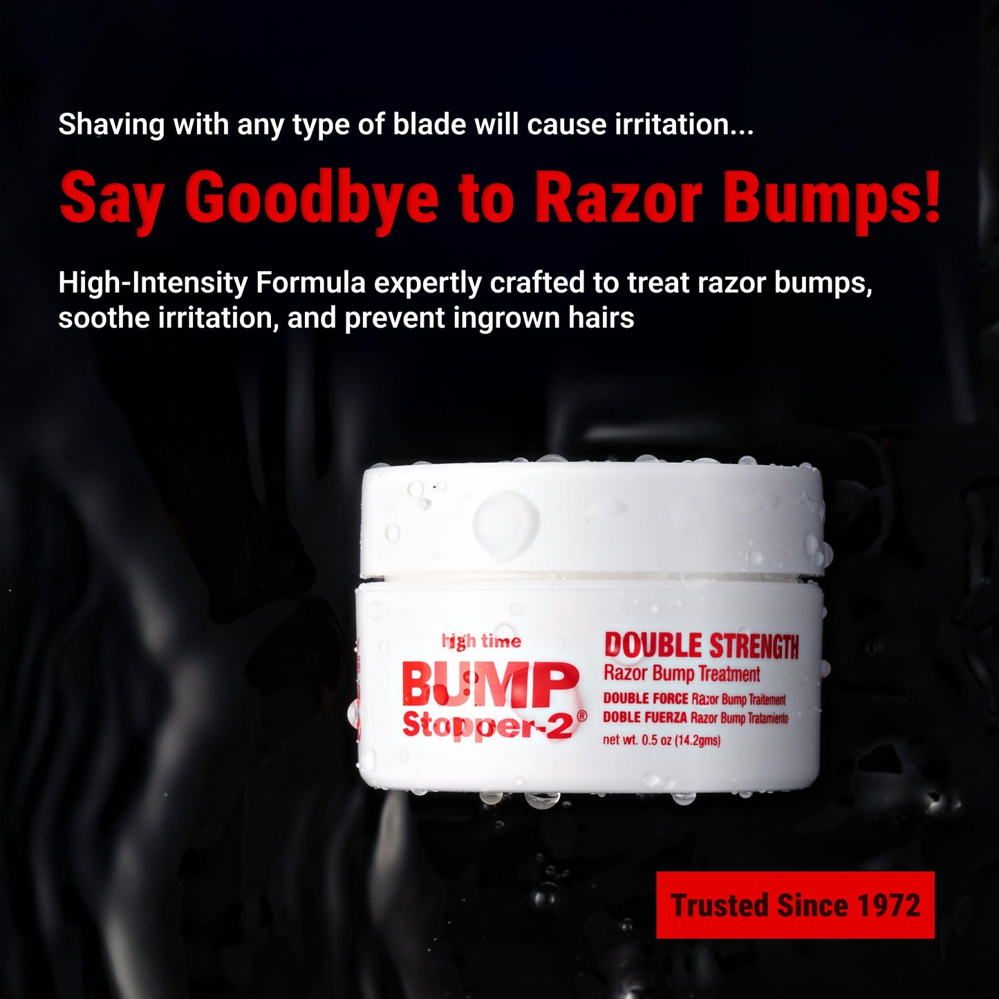 high time Bump Stopper 2 Double Strength Razor Bump Treatment | Formulated to Relieve Razor Burn | Eliminates Ingrown Hairs | Aftershave for Men - 0.5 OZ