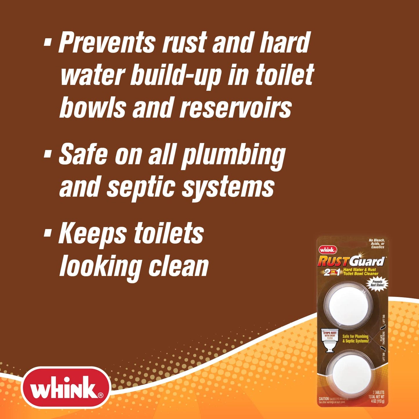 Whink 20223 RUSTGuard Time Released Bowl Cleaner, 4 oz