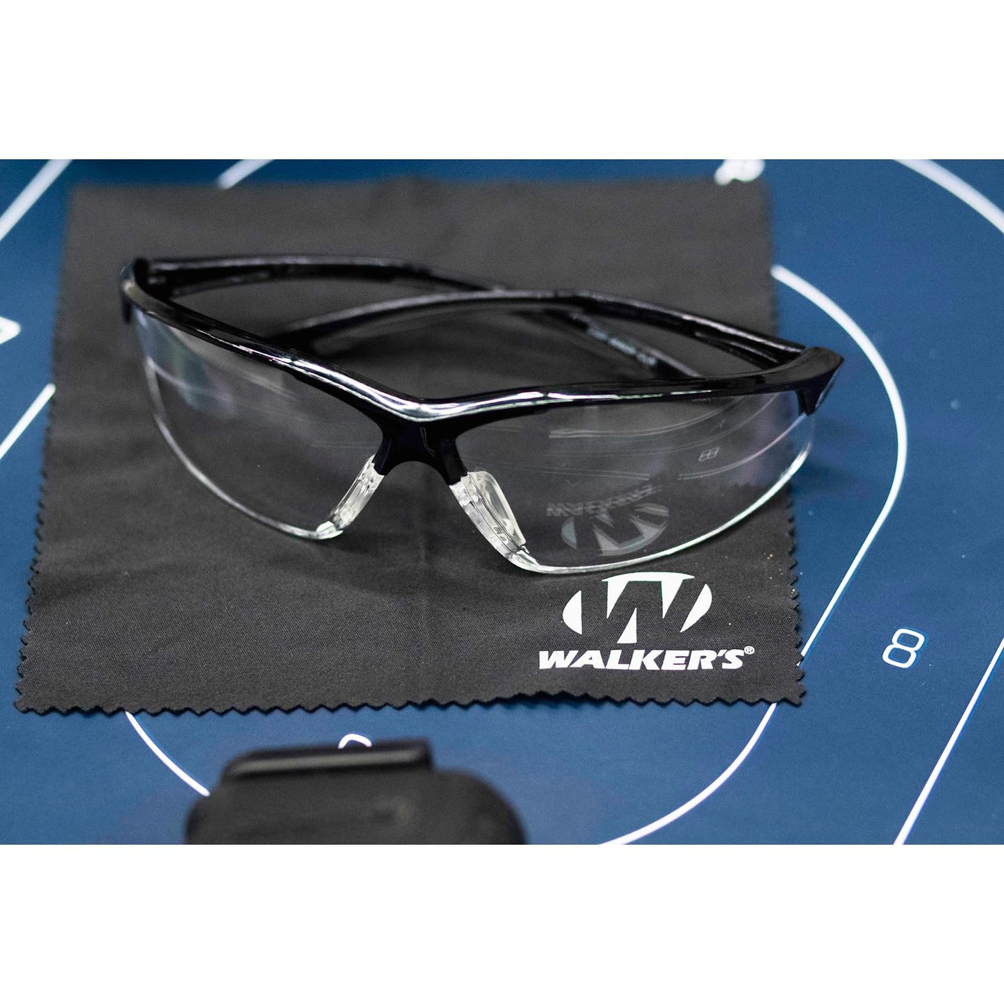 Walker's IKON Tanker Open Full Frame Shooting Glasses Durable Non-Slip Hunting Protective Glasses w/Lens Cloth & Carry Case