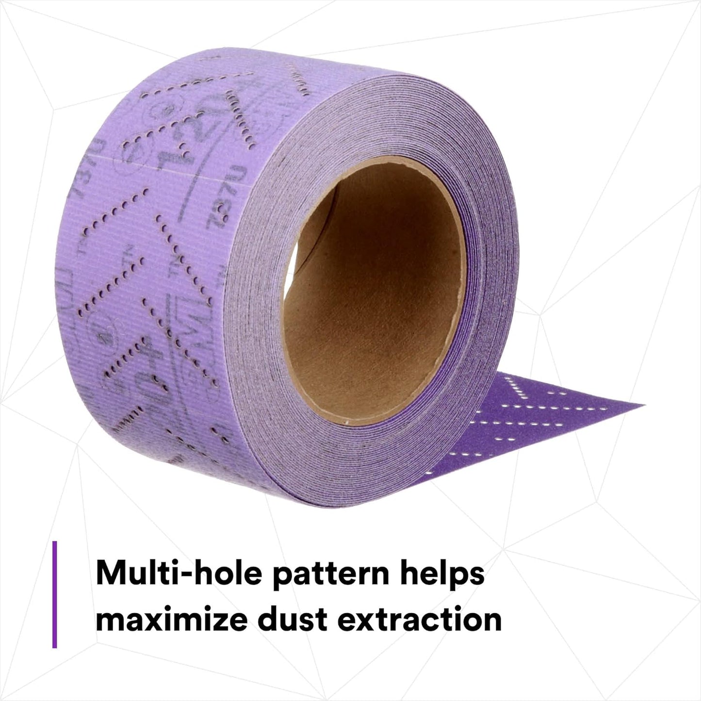 3M Cubitron II Hookit Abrasive Sheet Roll, 34444, Multi-Hole, 70 mm x 12 m, 120+ Grade, Automotive Sanding Roll Sandpaper for Coating Removal, Body Repair, Auto Sanding
