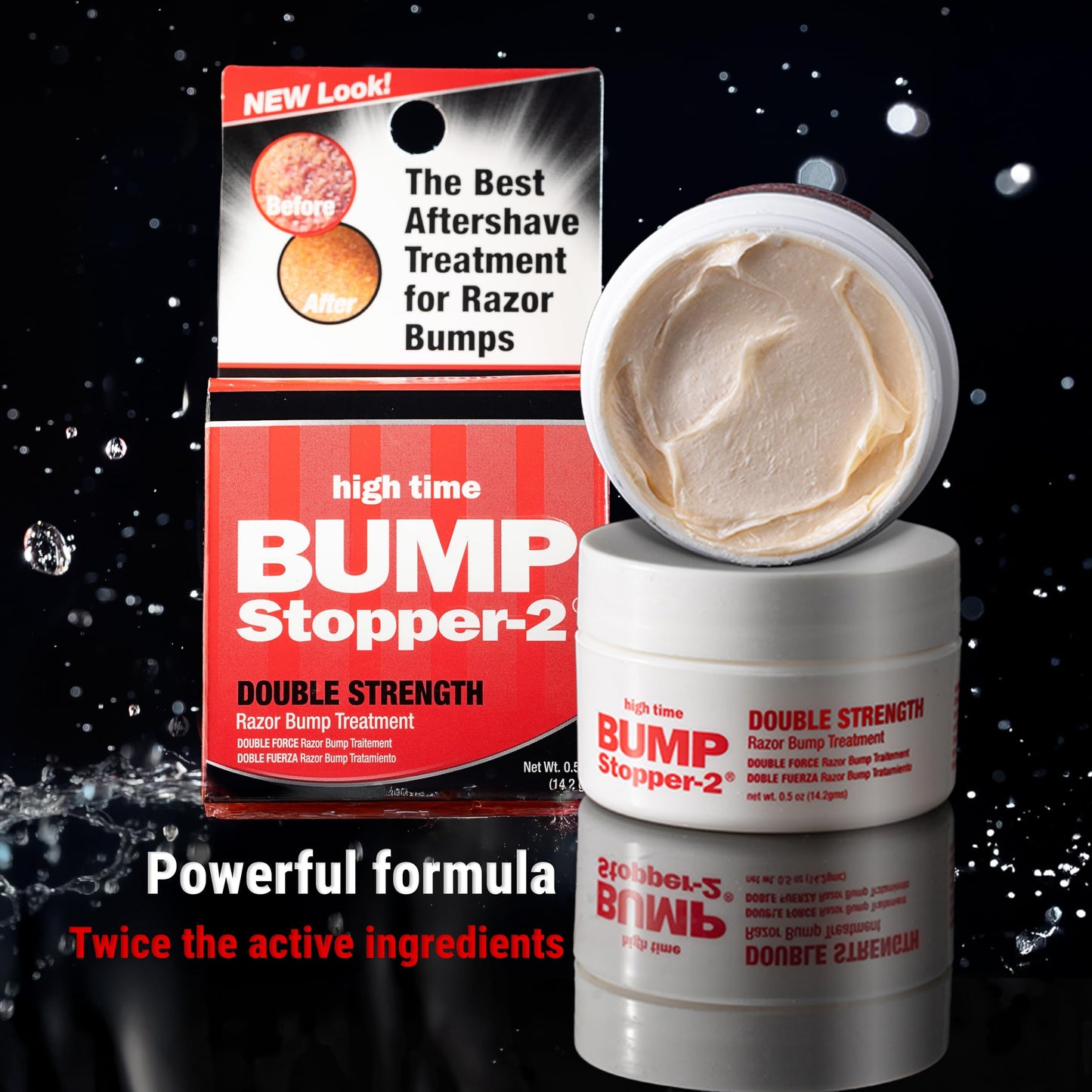 high time Bump Stopper 2 Double Strength Razor Bump Treatment | Formulated to Relieve Razor Burn | Eliminates Ingrown Hairs | Aftershave for Men - 0.5 OZ