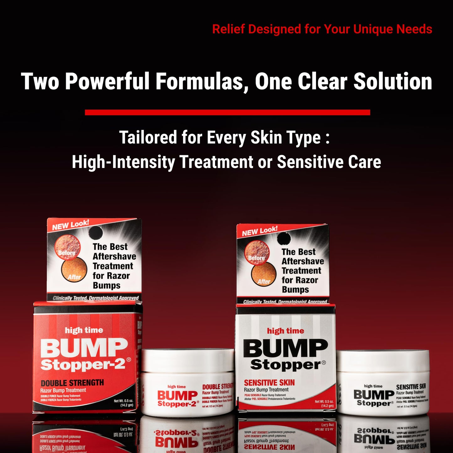 high time Bump Stopper 2 Double Strength Razor Bump Treatment | Formulated to Relieve Razor Burn | Eliminates Ingrown Hairs | Aftershave for Men - 0.5 OZ