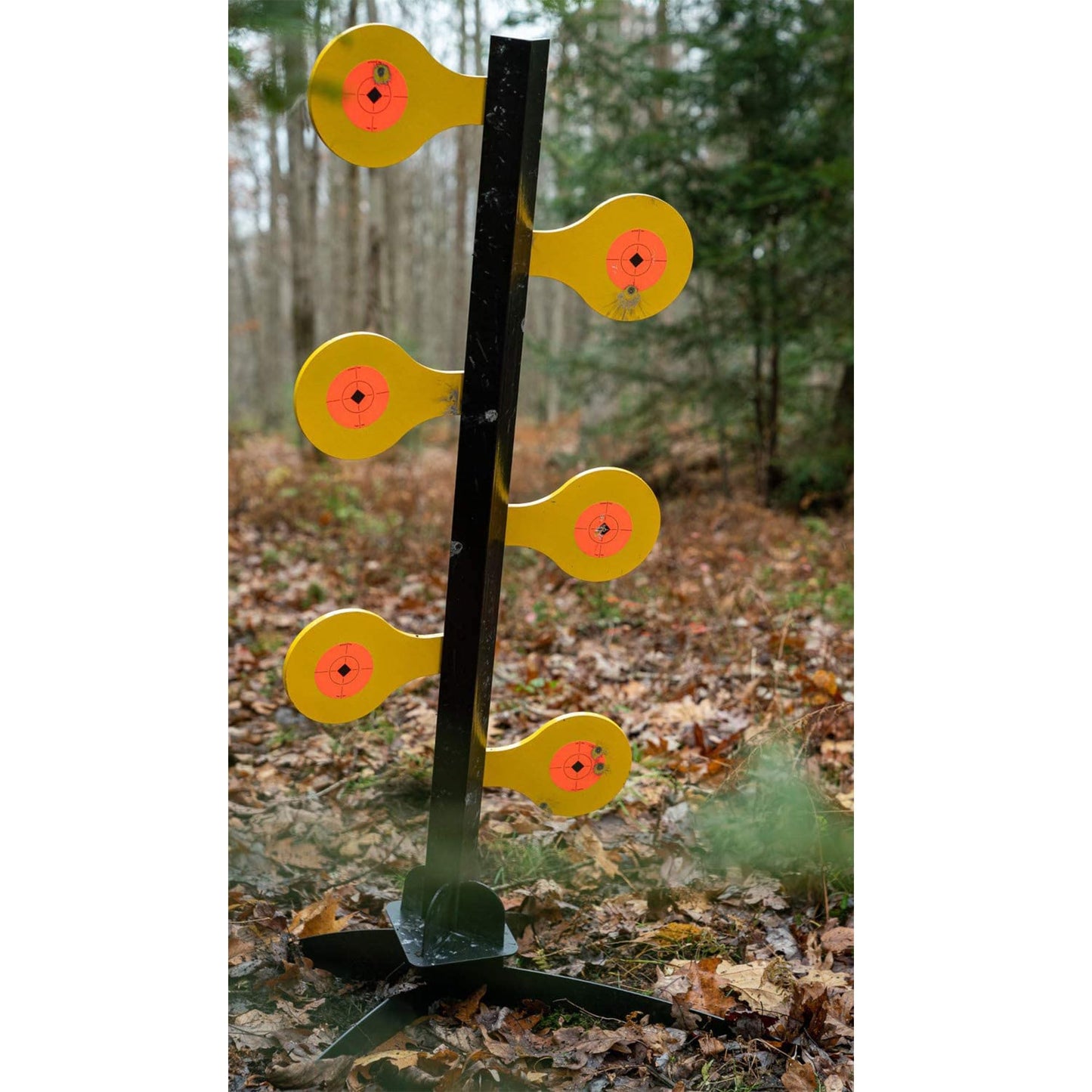 Birchwood Casey Handgun Dueling Tree Target with AR500 Steel Paddles, World of Targets