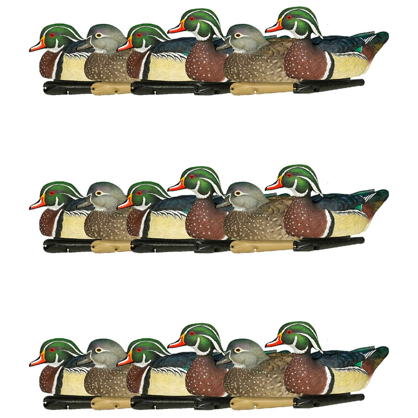 Avian X Topflight Pintail Decoys, Rugged Realistic Floating Duck Decoys for Hunting, Weight-Forward Swim Keel