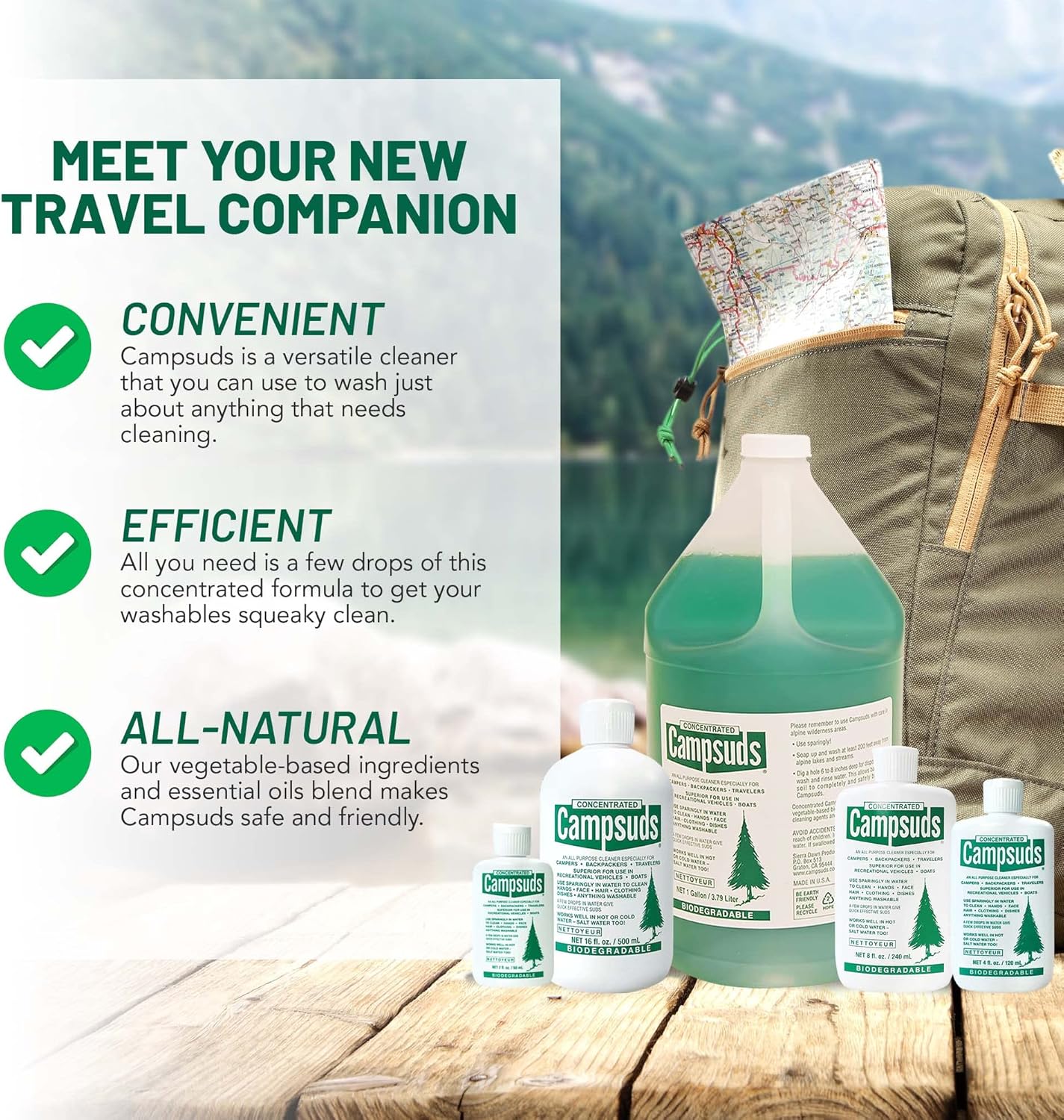 Sierra Dawn Outdoor Soap - Premium Biodegradable Camping & Backpacking Essential - All-Purpose Natural Soap for Dishes, Clothes & Personal Care - Trusted by Outdoor Enthusiasts, 8 Ounce, 3 Bottles