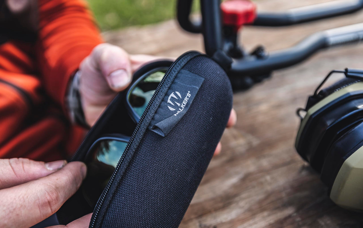 Walker's IKON Vector Full Frame Shooting Glasses | Impact-Resistant Non-Slip Frame Hunting Shooting Eyesight Protection Glasses, Microfiber Lens Cloth & Carry Case Included