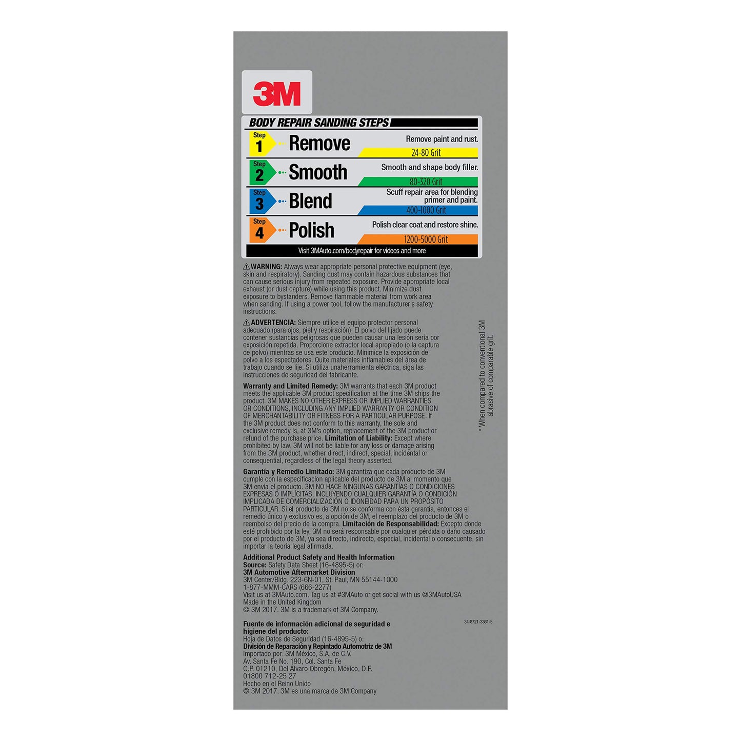 3M Performance 3000 Grit Sandpaper, 3-2/3 in x 9 in, Polish Clear Coat and Paint, Restore Shine, Ideal for Detailed Finishing and Polishing, Very Fine Grade Abrasive for Refined Finishes (03064)