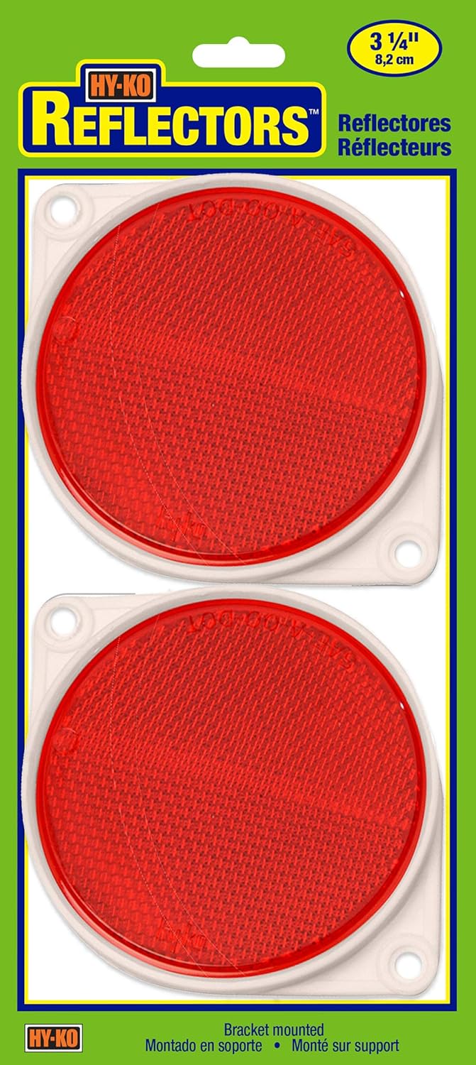 Hy-Ko Products CDRF-3R Nail On Reflector 3 1/4 Diameter Red, 0.5 Ounce (Pack of 2)