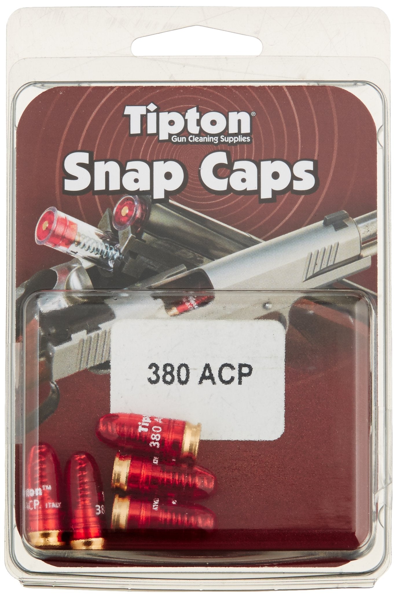 Tipton Pistol Snap Caps with False Primer and Reusable Design for Dry-Firing, Gun Maintenance, Gun Storage