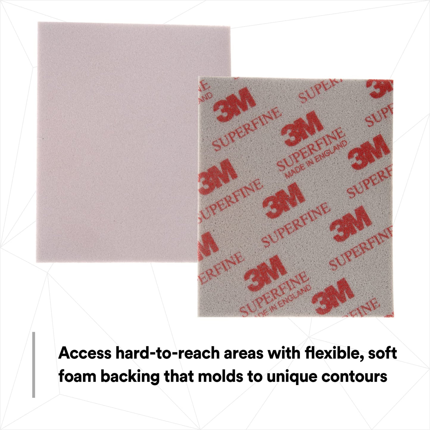 3M Softback Sanding Sponge 02604, 4 1/2 x 5 1/2 in, Fine Grit, Fast Cutting, Gray, 20 Pack
