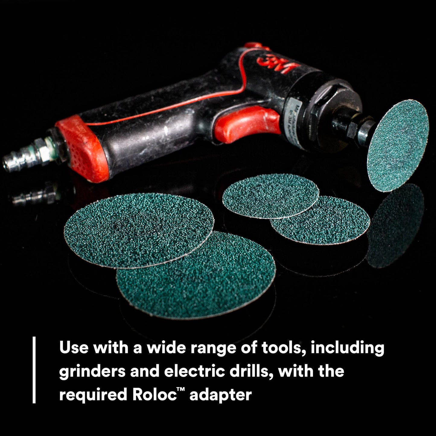3M Green Corps Roloc Disc 36536, 80+ Grit, 3 in, Pack of 25 Heavy Duty, Quick Change Discs for Grinding, Coating Removal, Fast Cutting