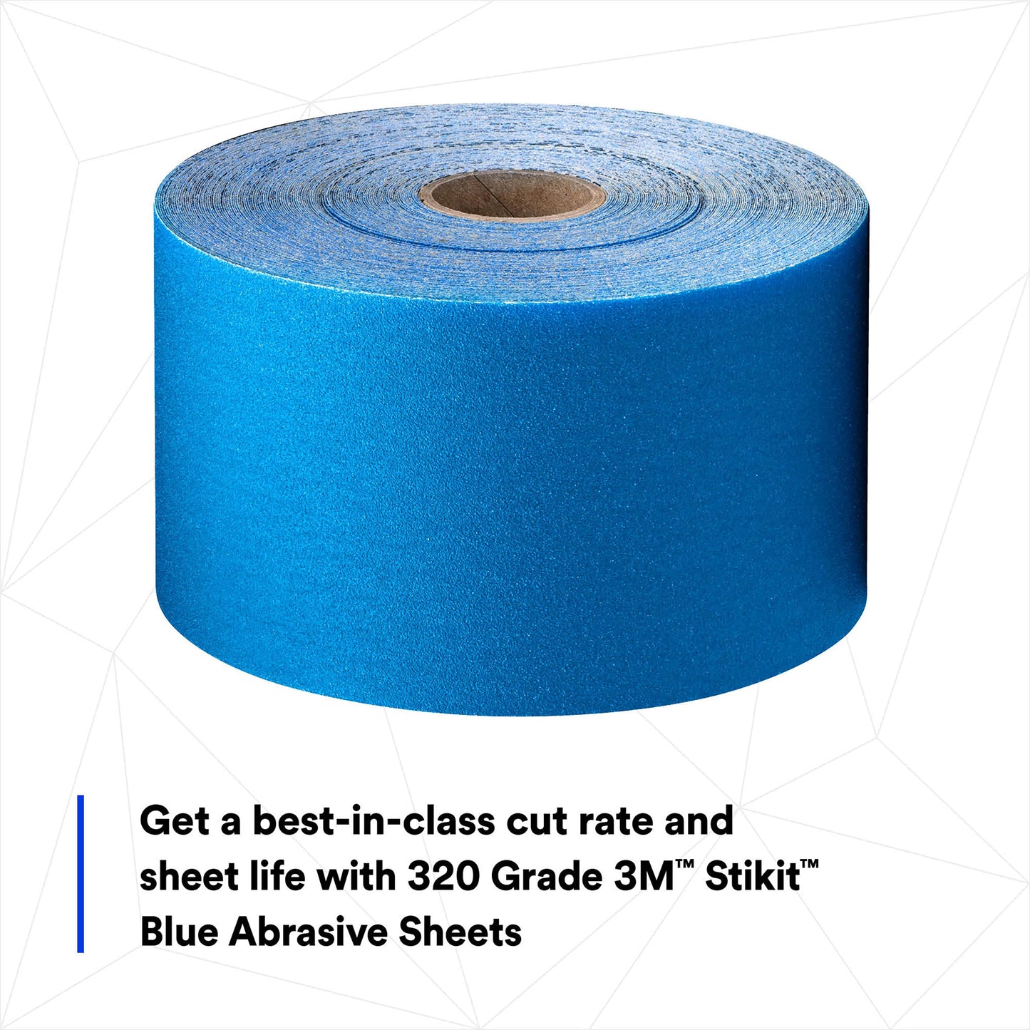 3M Stikit Blue Abrasive Sheet Roll, 36217, No Hole, 2.75 in x 20 yd, 80+ Grade, Automotive Sanding Roll Sandpaper for Coating Removal, Body Repair, Auto Sanding