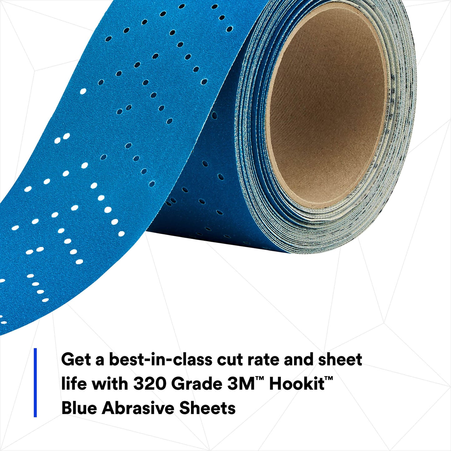 3M Stikit Blue Abrasive Sheet Roll, 36217, No Hole, 2.75 in x 20 yd, 80+ Grade, Automotive Sanding Roll Sandpaper for Coating Removal, Body Repair, Auto Sanding