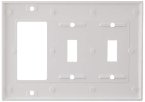 Leviton 80421-W 2-Toggle 1-Decora/GFCI Device Combination Wallplate