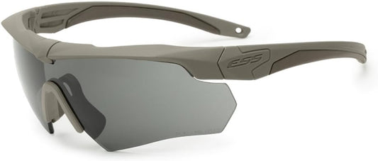 ESS Sunglasses Crossbow One Anti Fog Eyeshield Terrain Tan with Smoke Gray Lens