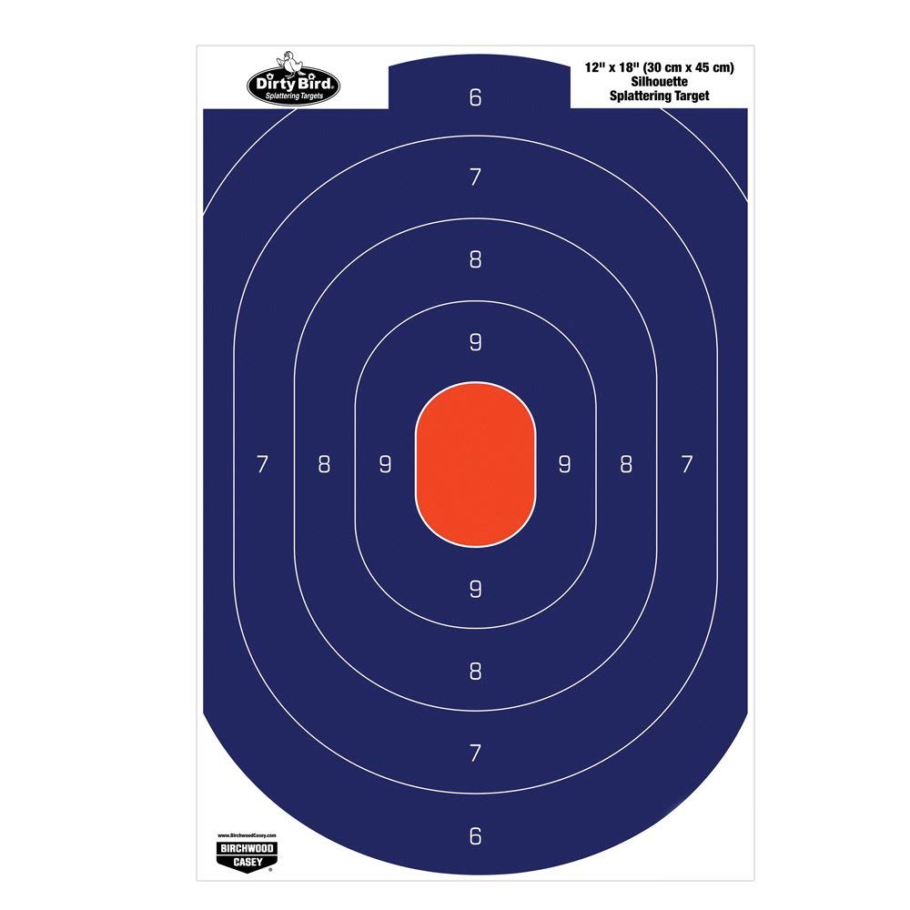 Birchwood Casey Non-Adhesive Dirty Bird 12"x18" Splattering Targets Practice Shooting for Indoor and Outdoor Use