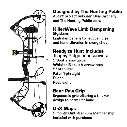 Bear Archery Adapt Ready to Hunt Adult Compound Bow Package Designed by The Hunting Public